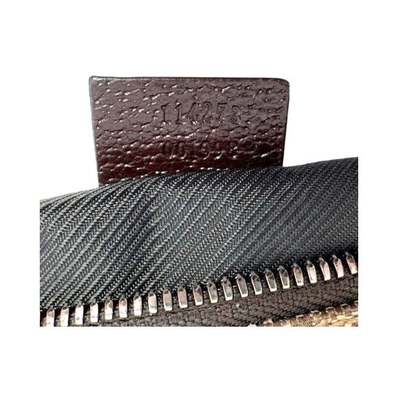 Gucci Bag Crossbody Shoulder Purse GG Logo Supreme Monogram Canvas Brown Leather - Picture 11 of 11